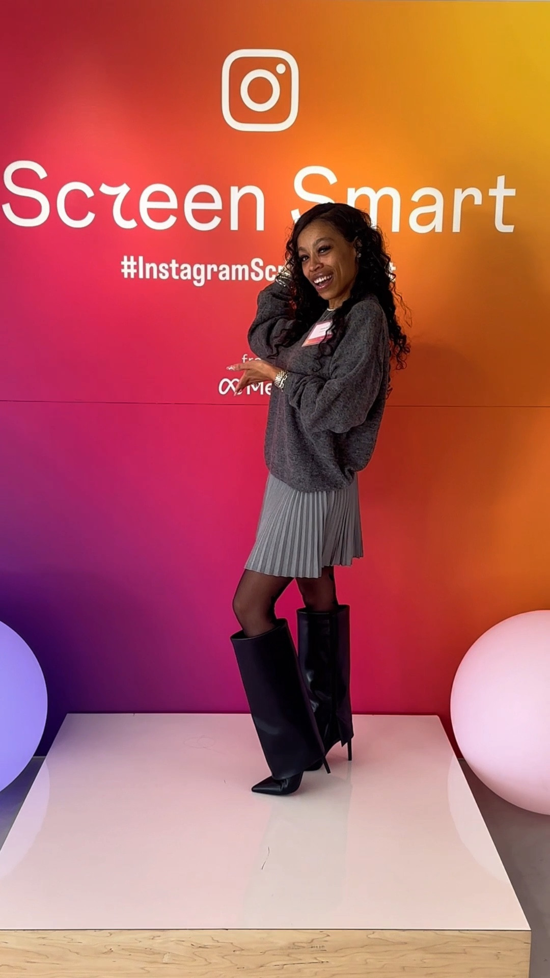 If you’re in your classy era this fall — save this as ootd inspo 💁🏽‍♀️ This gray on gray with a pleated skirt just felt chic, classy, polished, and grown! Wore this to an Instagram event and felt so stylish without trying! 
Monochrome is my secret cheat code for looking good without overthinking! 

PS: I’m still not over these LNC Concepts “Skylar” boots — they went viral from Macy’s for a reason! Soooo comfy!! 

#fallfashion #elevatedcasual #styleinspo #boots #fallstyle #workwear

#LTKWorkwear #LTKShoeCrush #LTKStyleTip