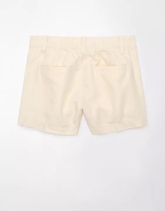 AE Dreamy Drape Linen-Blend High-Waisted Trouser Short | American Eagle Outfitters (US & CA)