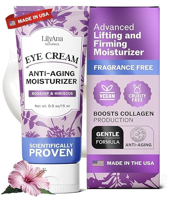 LilyAna Naturals Eye Cream for Dark Circles and Puffiness, Under Eye Cream for Wrinkles and Bags,... | Amazon (US)