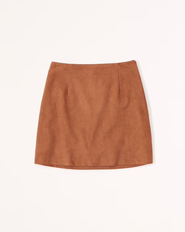 Women's Vegan Suede Mini Skort | Women's Vegan Leather | Abercrombie.com | Abercrombie & Fitch (US)