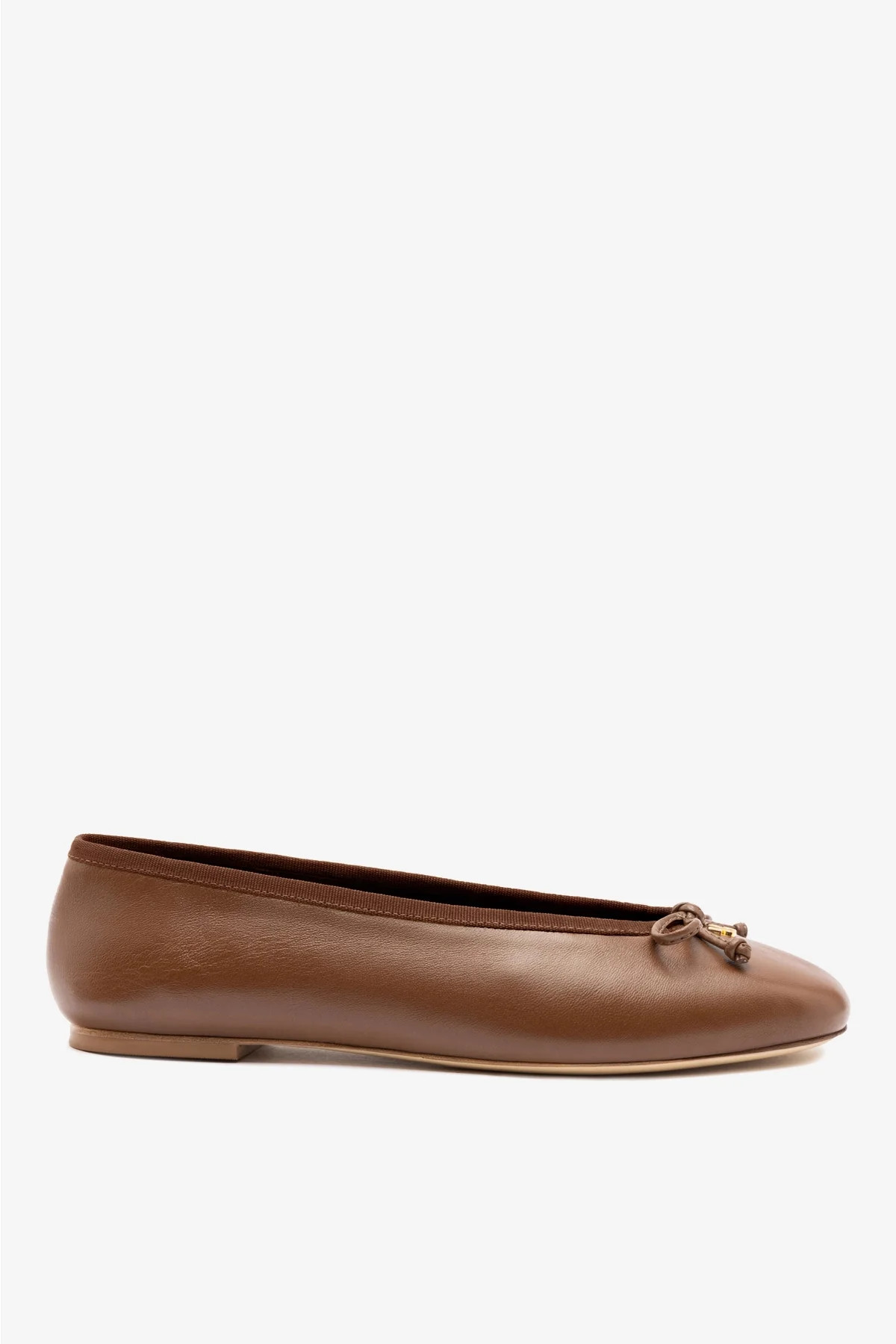 Pavlova Ballet Flat In Burnt Umber Leather | Larroude