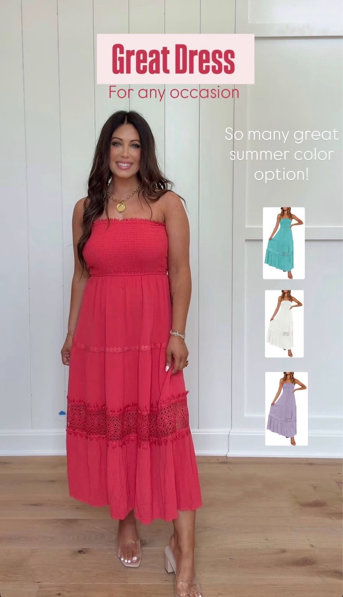 If you need a go-to summer dress… this is IT 😍 Easy, flattering, and works for sooo many occasions. Bonus: the color options are chef’s kiss 💕✨

 #LTKFashion #SummerStyle #VacationOutfit #DressInspo #AmazonFinds

#LTKdayinmylife #LTKmomlife #LTKootd