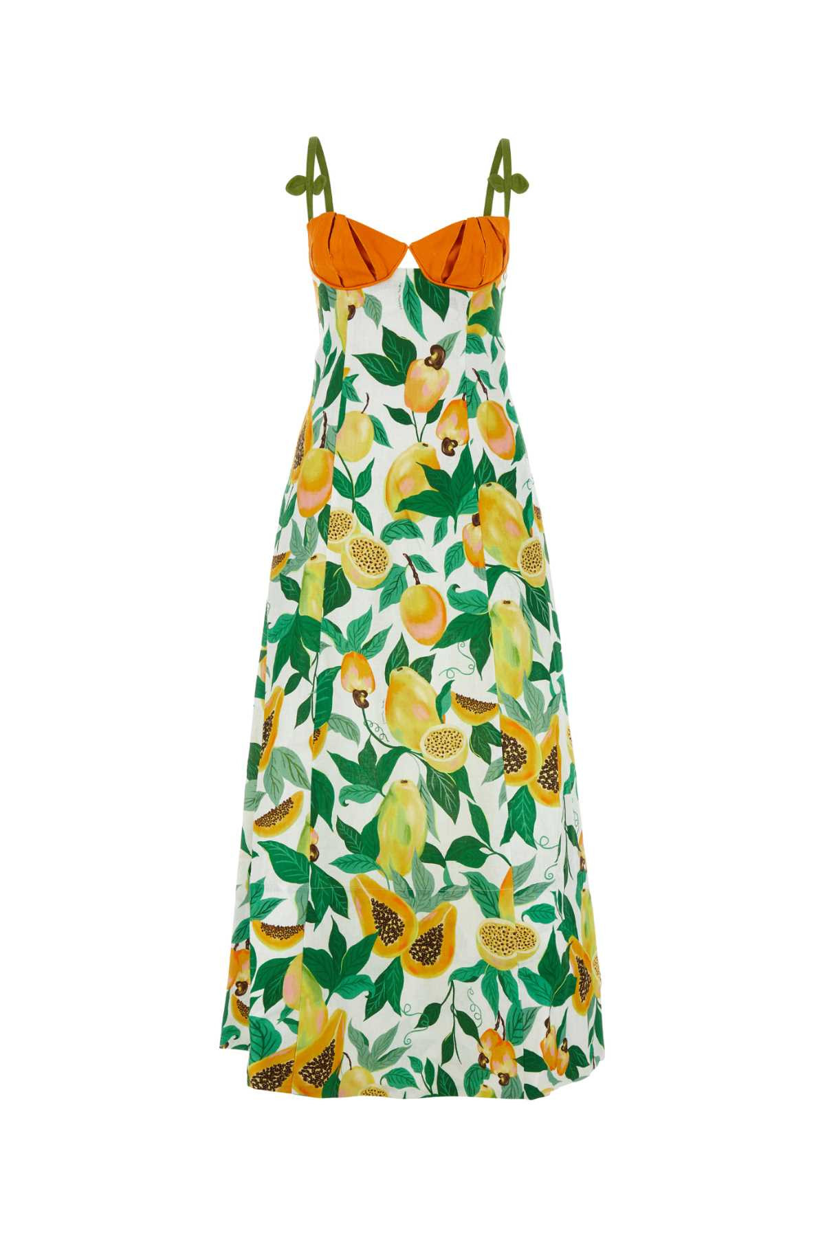 Farm Rio Printed Linen Papaya Salad Dress | Italist.com US