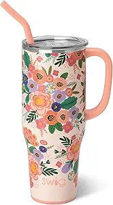 Swig Life 40oz Mega Mug, 40 oz Tumbler with Handle and Straw, Cup Holder Friendly, Dishwasher Saf... | Amazon (US)