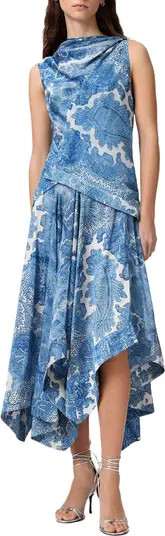 AllSaints Prue Paisley Floral Asymmetric Hem Dress | Nordstrom | Nordstrom