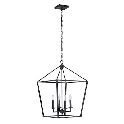 Craftmade Flynt 4-Light Flat Black Transitional Chandelier Lowes.com | Lowe's