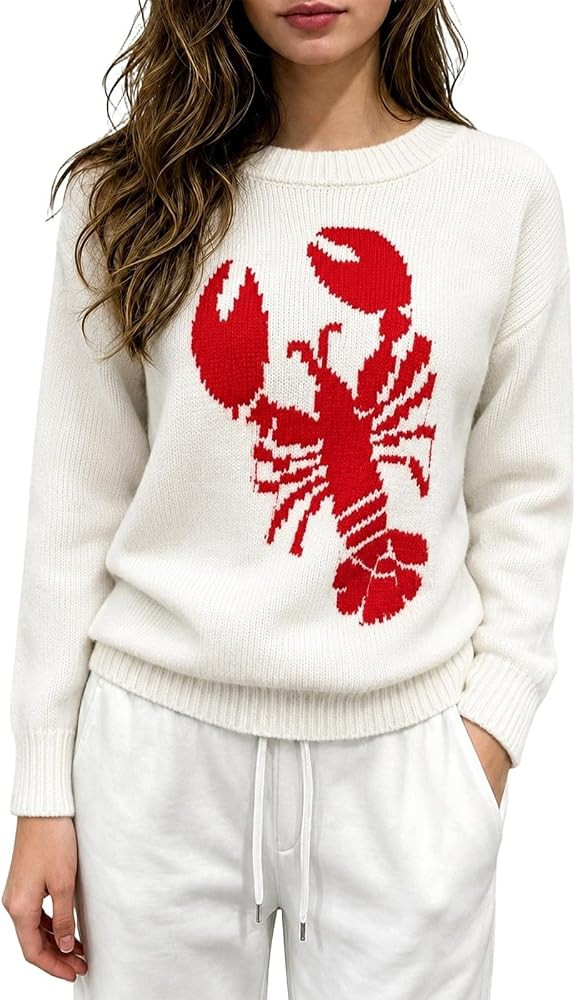 Womens Crawfish Sleeveless Knit Sweater Vest Casual Crewneck T Shirts Summer Pullover Tops 2026 | Amazon (US)