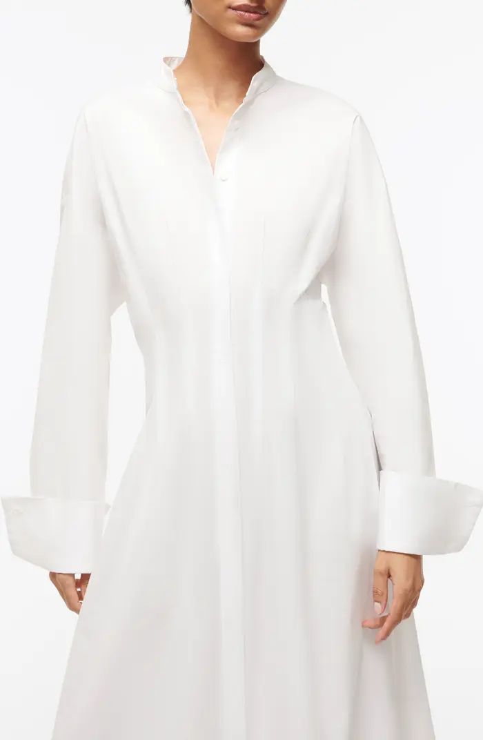 Lorenza Long Sleeve Stretch Cotton Shirtdress | Nordstrom
