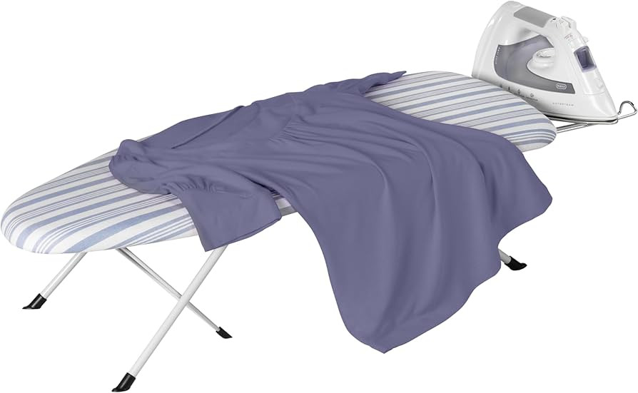 Honey-Can-Do Folding Tabletop Ironing Board with Iron Rest BRD-09222 Blue, 32” L x 12” W | Amazon (US)