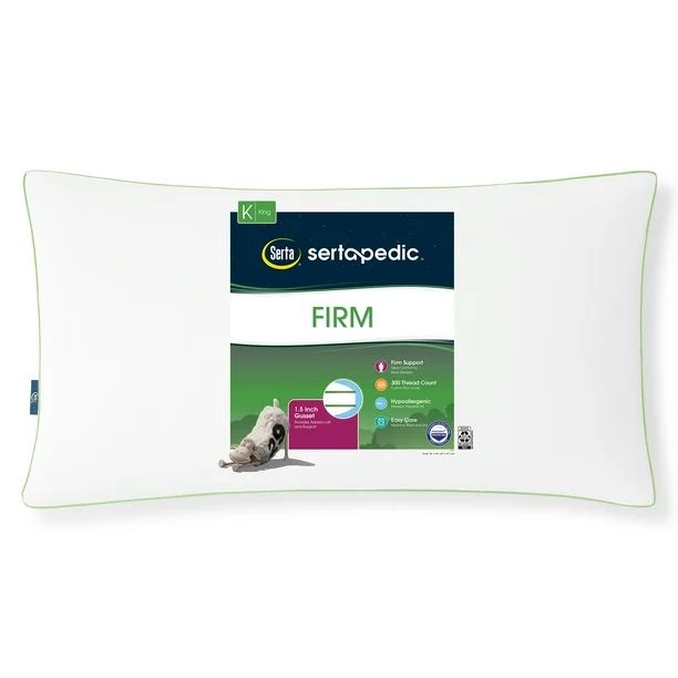 Sertapedic Firm Bed Pillow, King | Walmart (US)