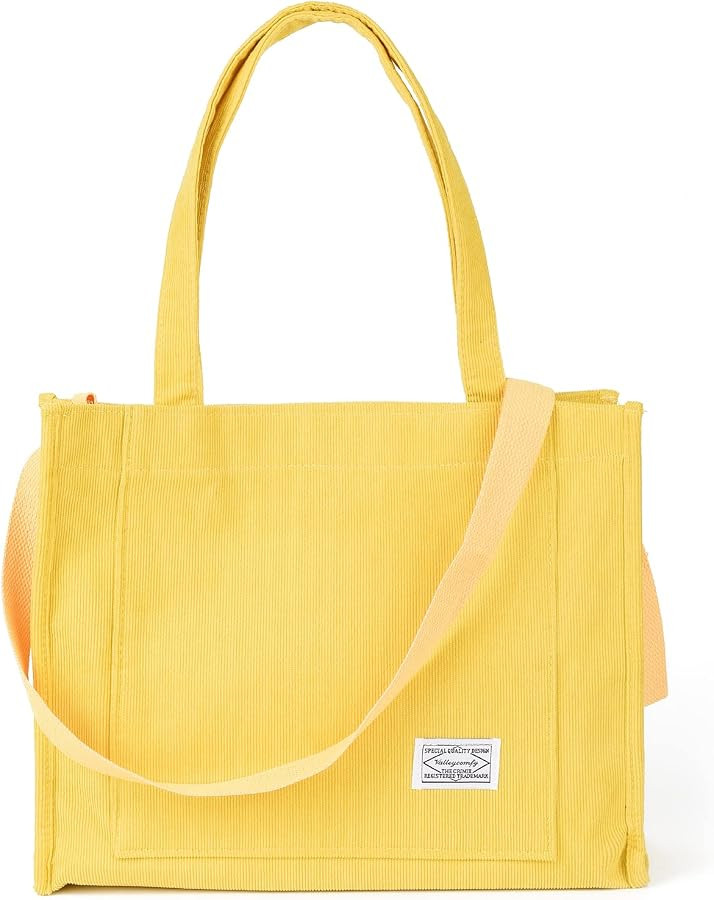 Valleycomfy Corduroy Tote Bag for Women Travel Crossbody Bag | Amazon (US)