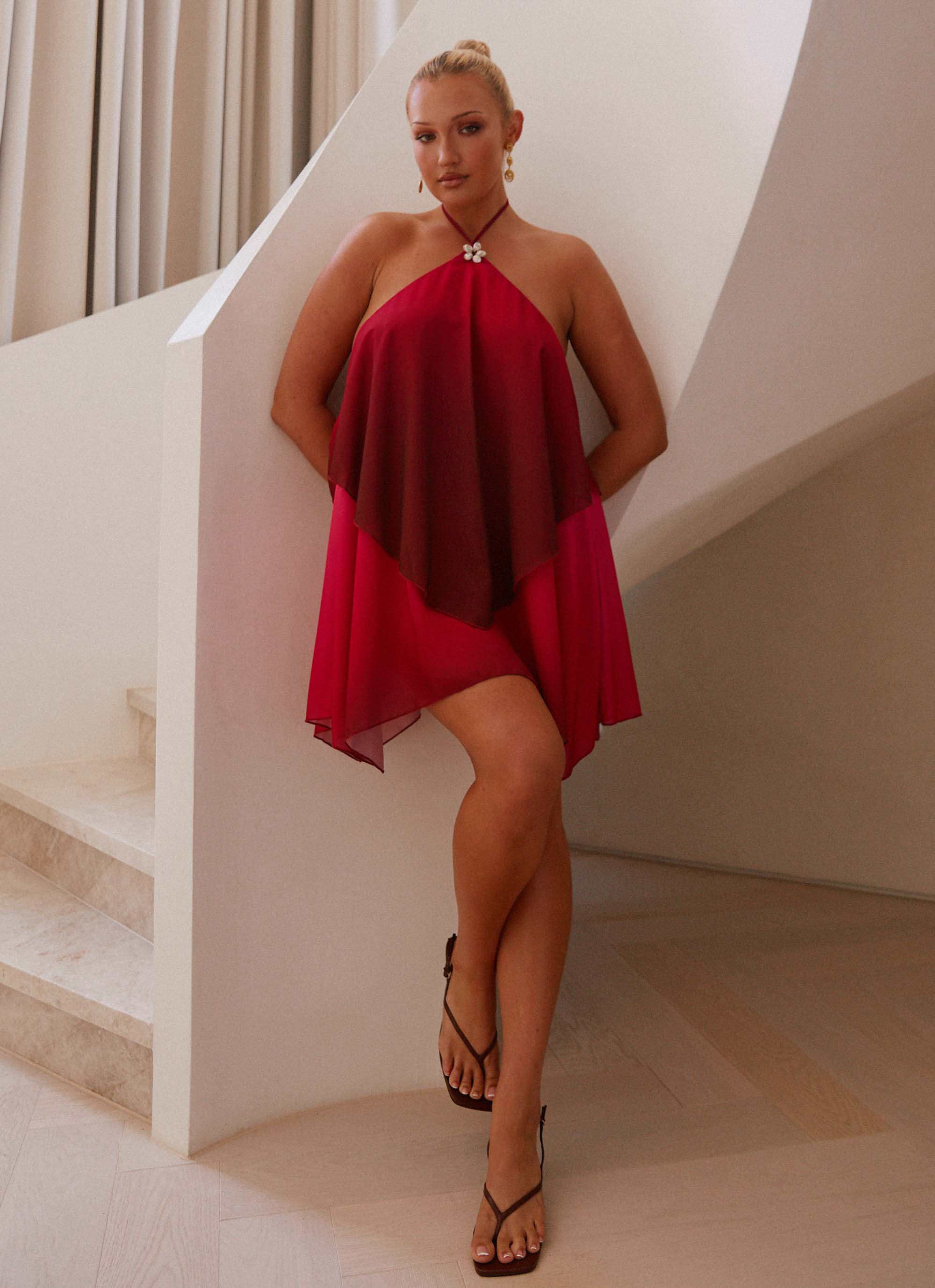 Twin Flame Mini Dress - Fuchsia Gradient | Peppermayo (Global)