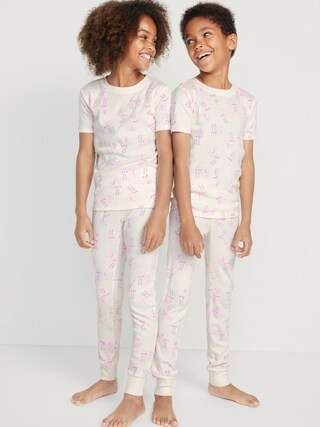 Gender-Neutral Printed Snug-Fit Pajama Set for Kids | Old Navy (US)