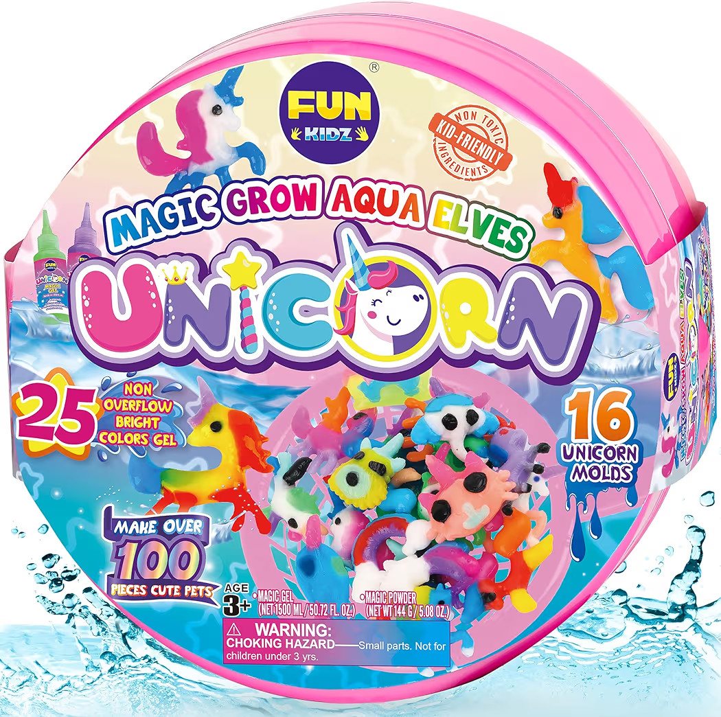 FunKidz Unicorn Magic Grow Aqua Elves Kit, Magical Water Elf Toys | Amazon (US)