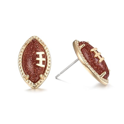 GREICHFAN Sports Football Stud Earrings Rugby Earrings Sports Game Team Earrings for Women Sports Fan Jewelry | Amazon (US)