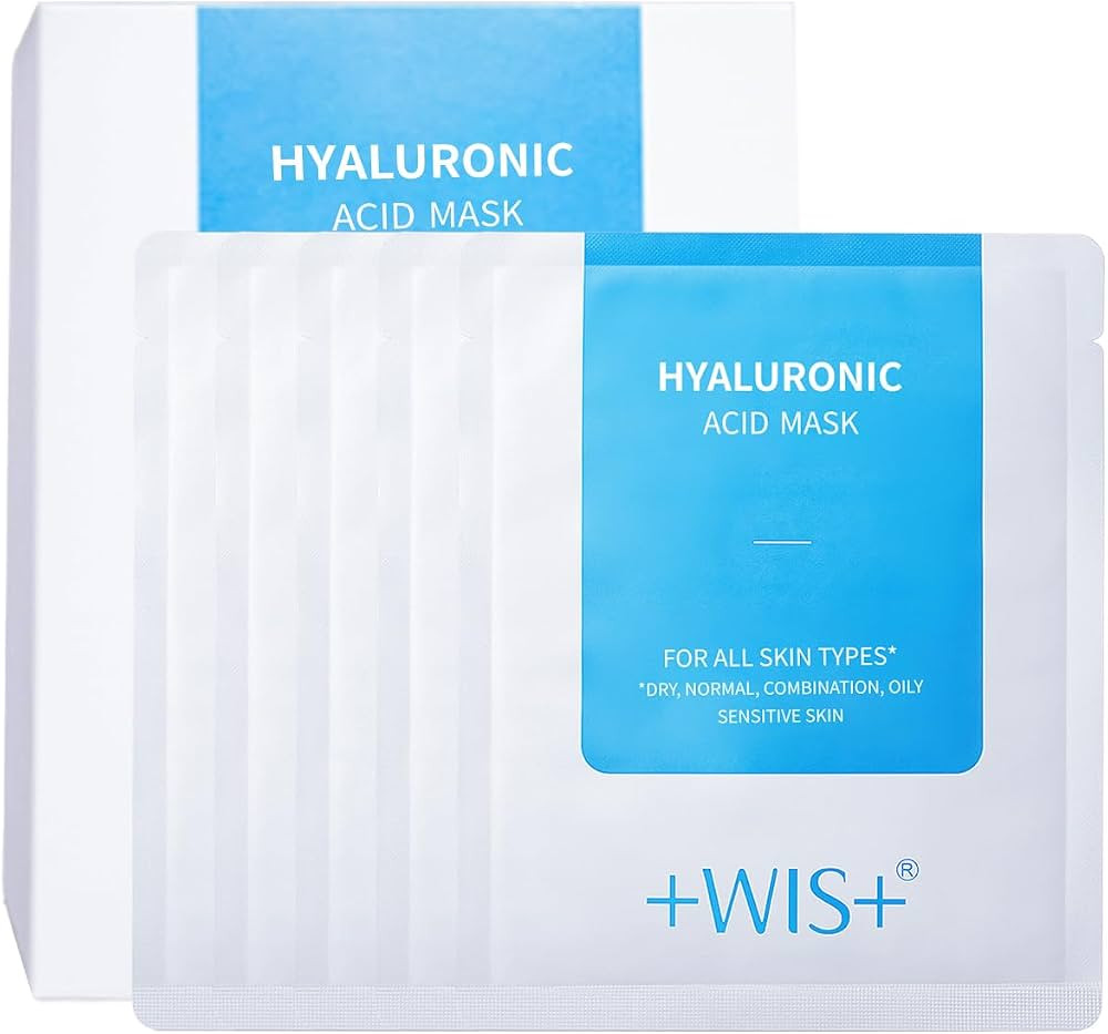 +WIS+ Hyaluronic Acid Sheet Mask 5 EA with Hyaluronic Acid Serum and Vitamin B5, Facial Mask for ... | Amazon (US)