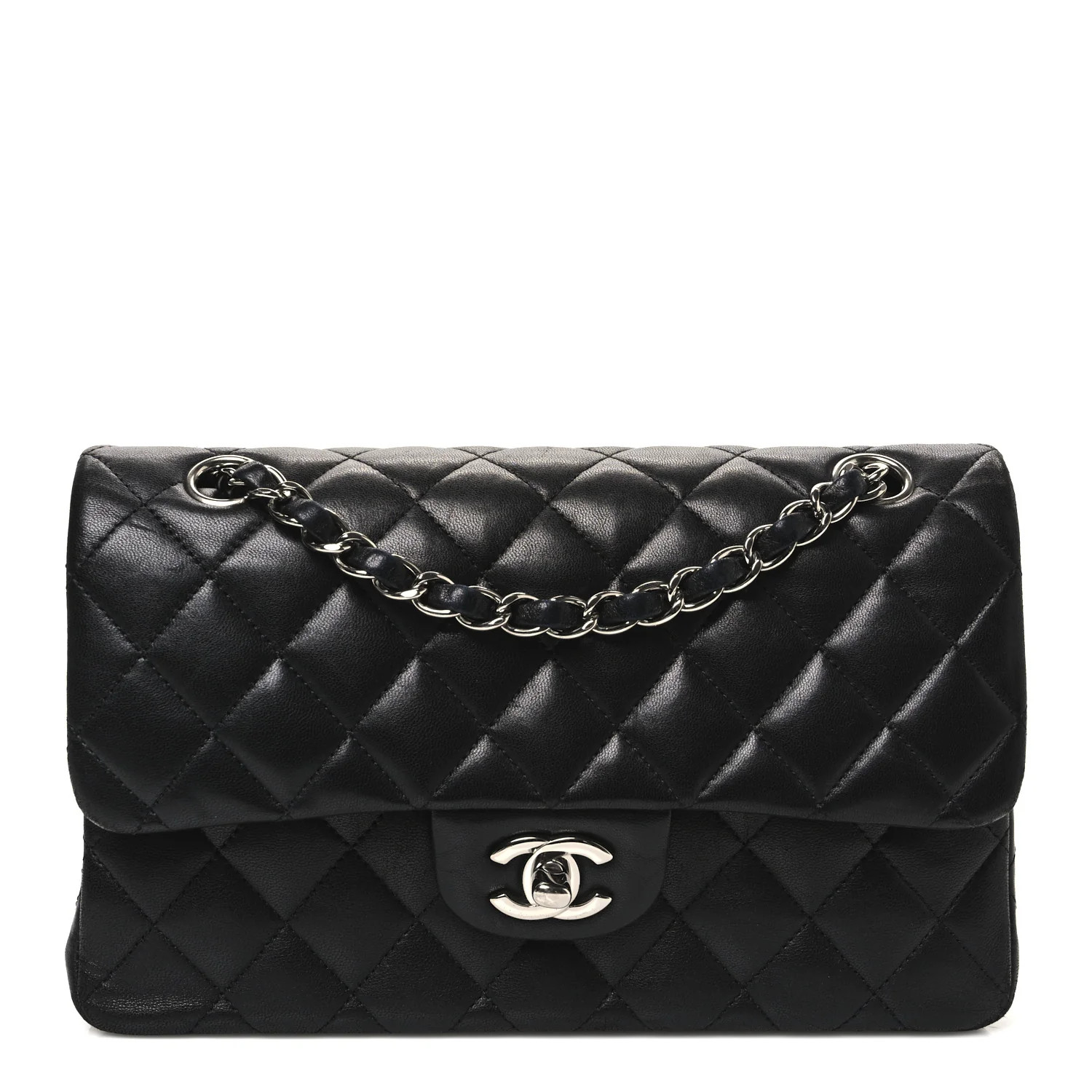 Chanel Lambskin Quilted Small Double Flap Black 1741419 | FASHIONPHILE (US)