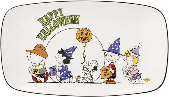 Lenox Peanuts Great Pumpkin Porcelain Halloween Serving Tray | hand wash only | 13.75 x 7.75 inch... | Amazon (US)