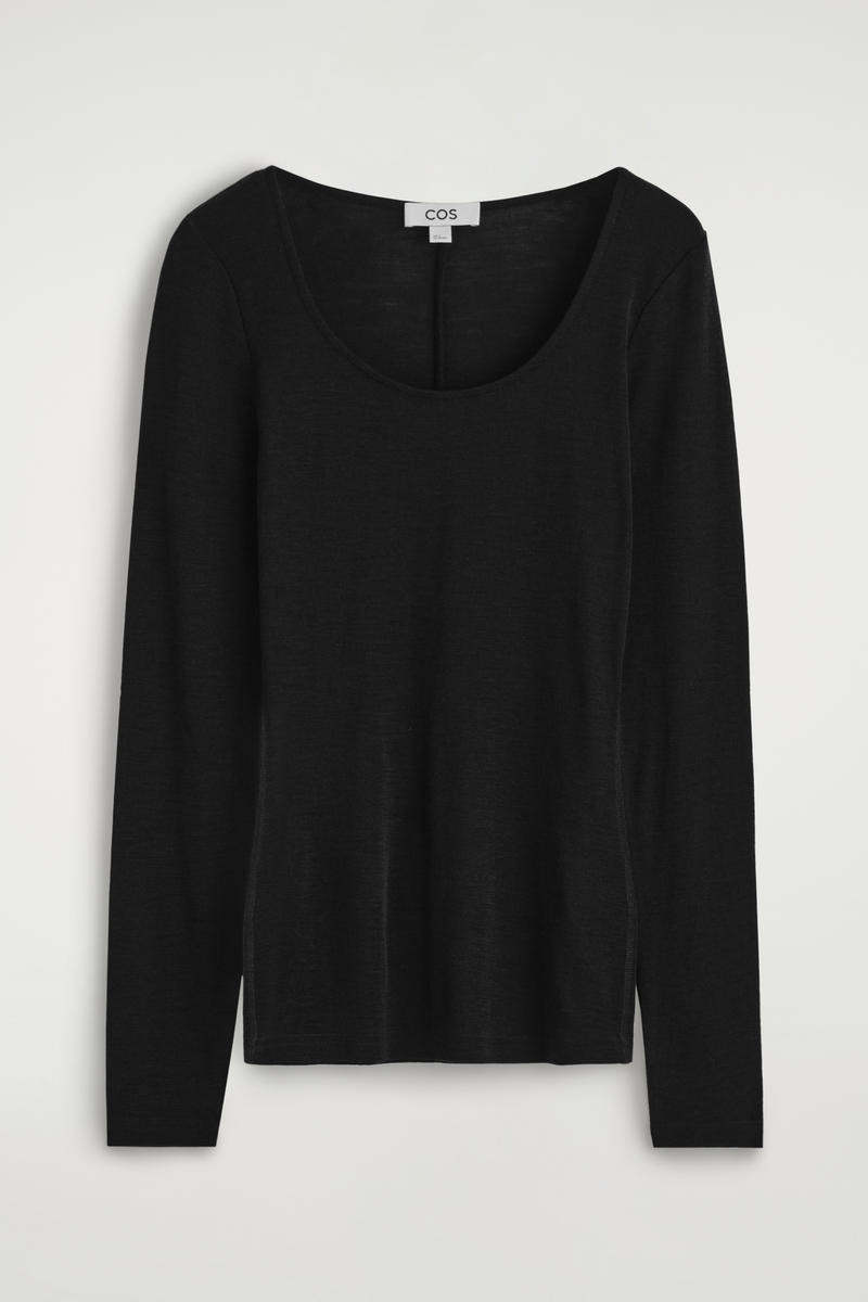 Merino Wool Scoop-Neck Top | COS (US)