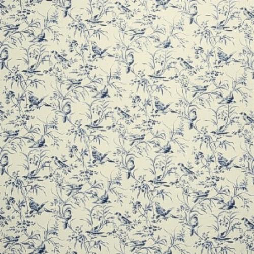 Fabricut Aviary Toile Indigo Fabric | DecoratorsBest