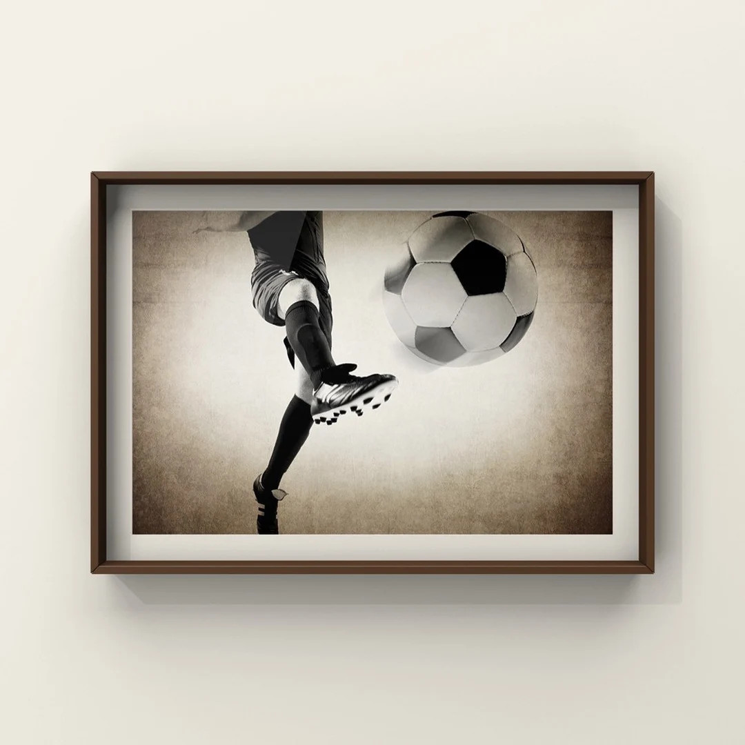 Kids Soccer Room Art, Soccer Ball Kick Photo Print, Vintage Soccer Decor, Great for Teen or Toddl... | Etsy (US)
