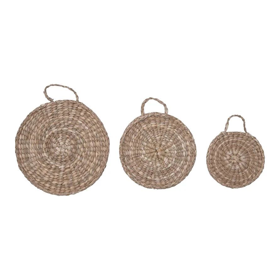 Handwoven Seagrass Trivets with Handles, Set of 3 | APIARY by The Busy Bee