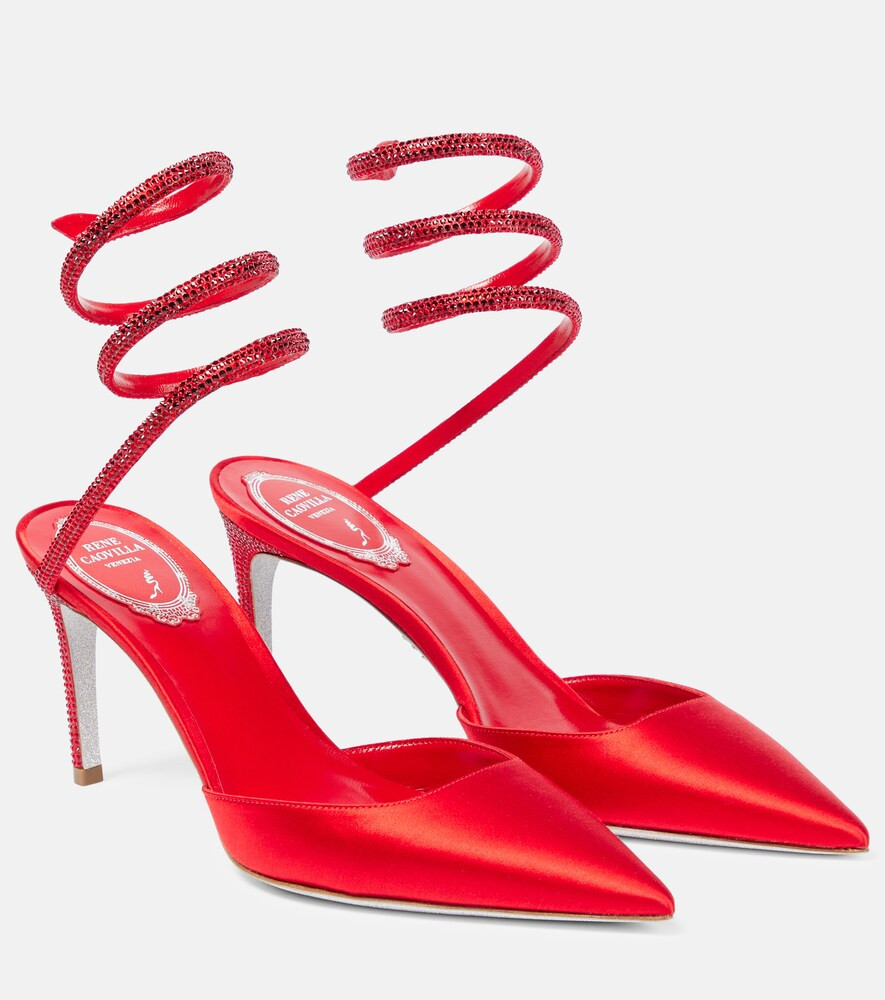 Embellished satin pumps | Mytheresa (INTL)