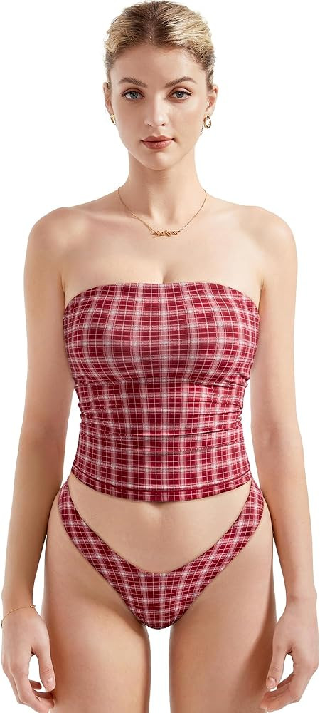 SUUKSESS Women Sexy Tube Top Summer Y2K Going Out Double Lined Basic Tank Top | Amazon (US)