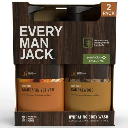 Every Man Jack Body Wash 24 Fluid Ounce (Pack of 2) | Walmart (US)