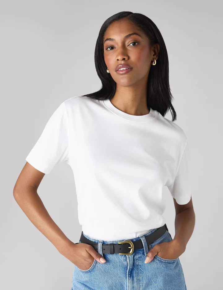 Soho T-Shirt: Cotton Jersey, White | With Nothing Underneath
