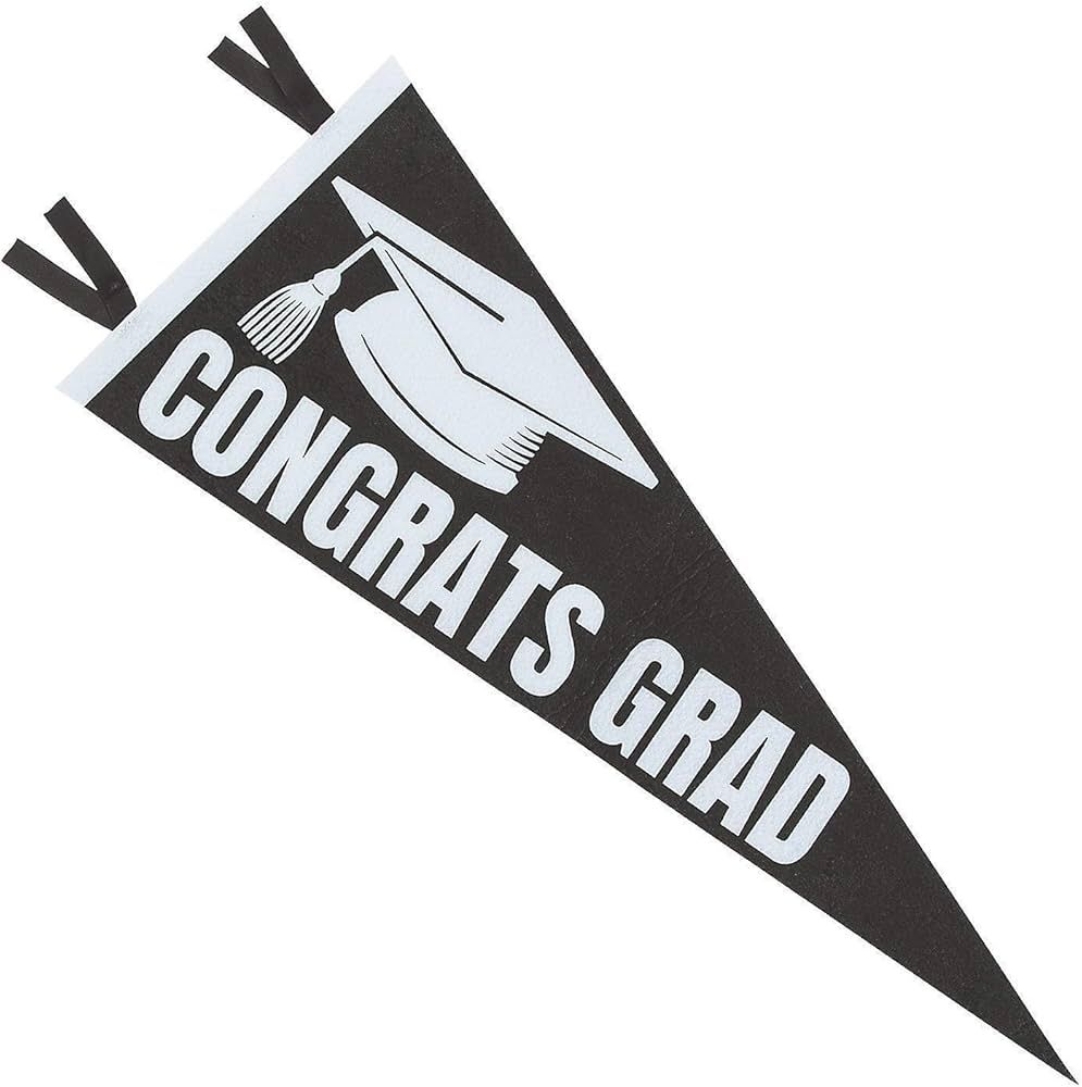 Congrats Grad Pennants - Party Decor - 6 Pieces | Amazon (US)