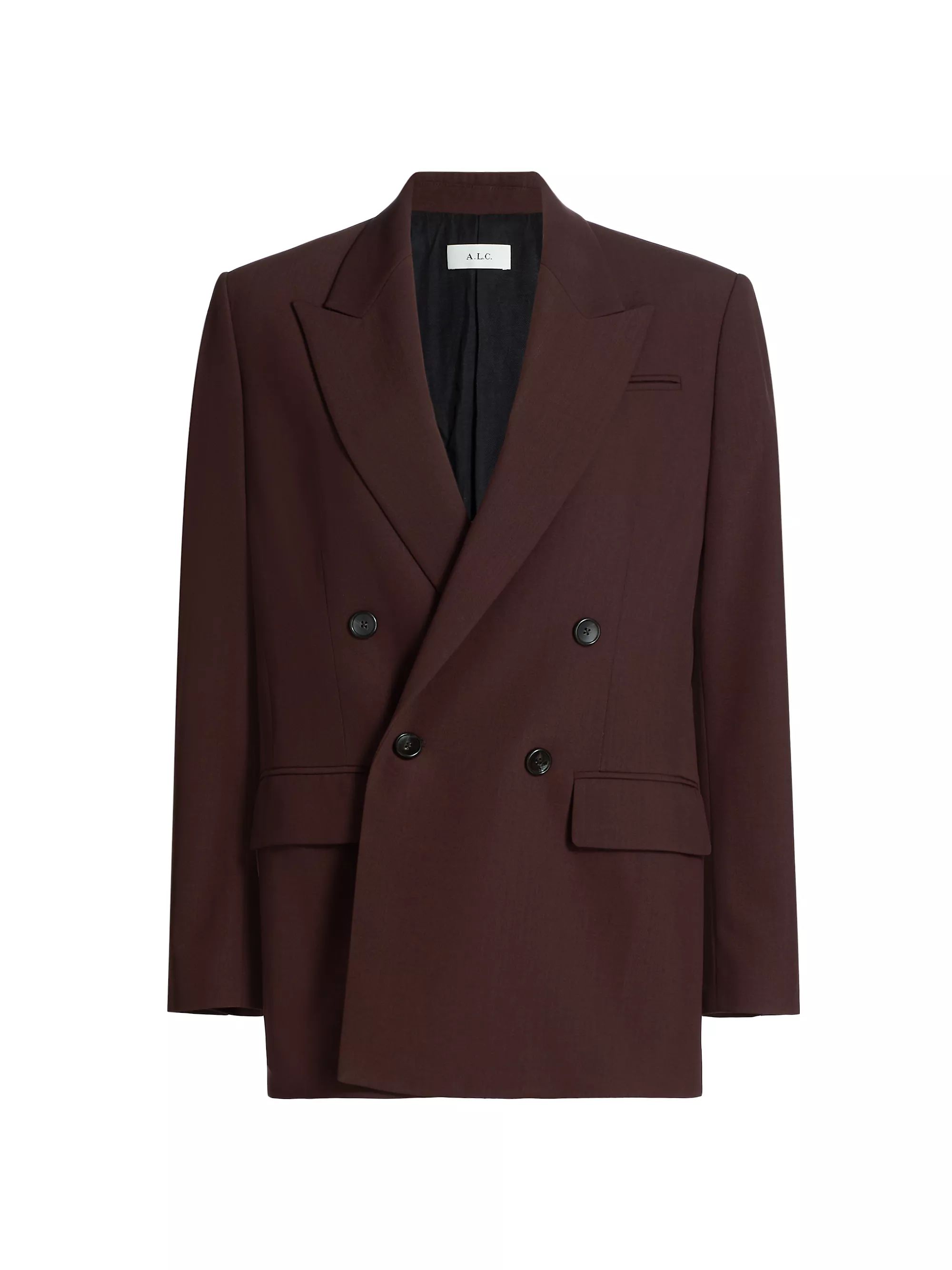 Calla Wool-Blend Double-Breasted Blazer | Saks Fifth Avenue