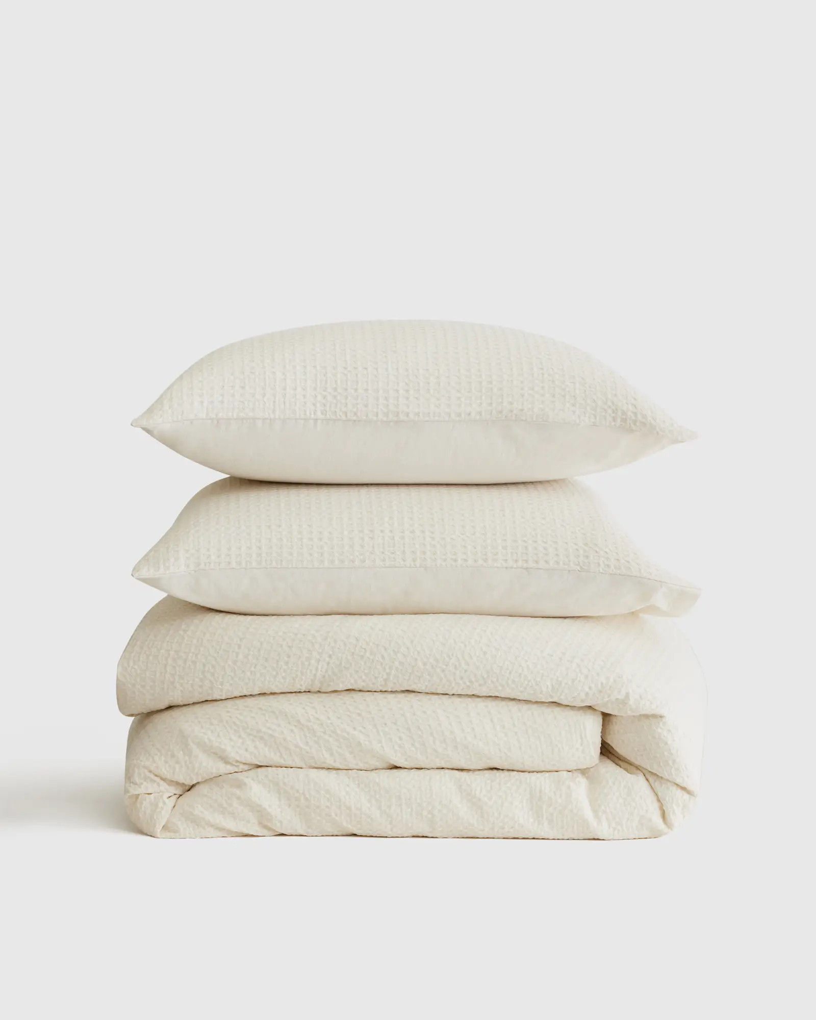 Organic Luxe Waffle Duvet Cover Set in Undyed | Quince