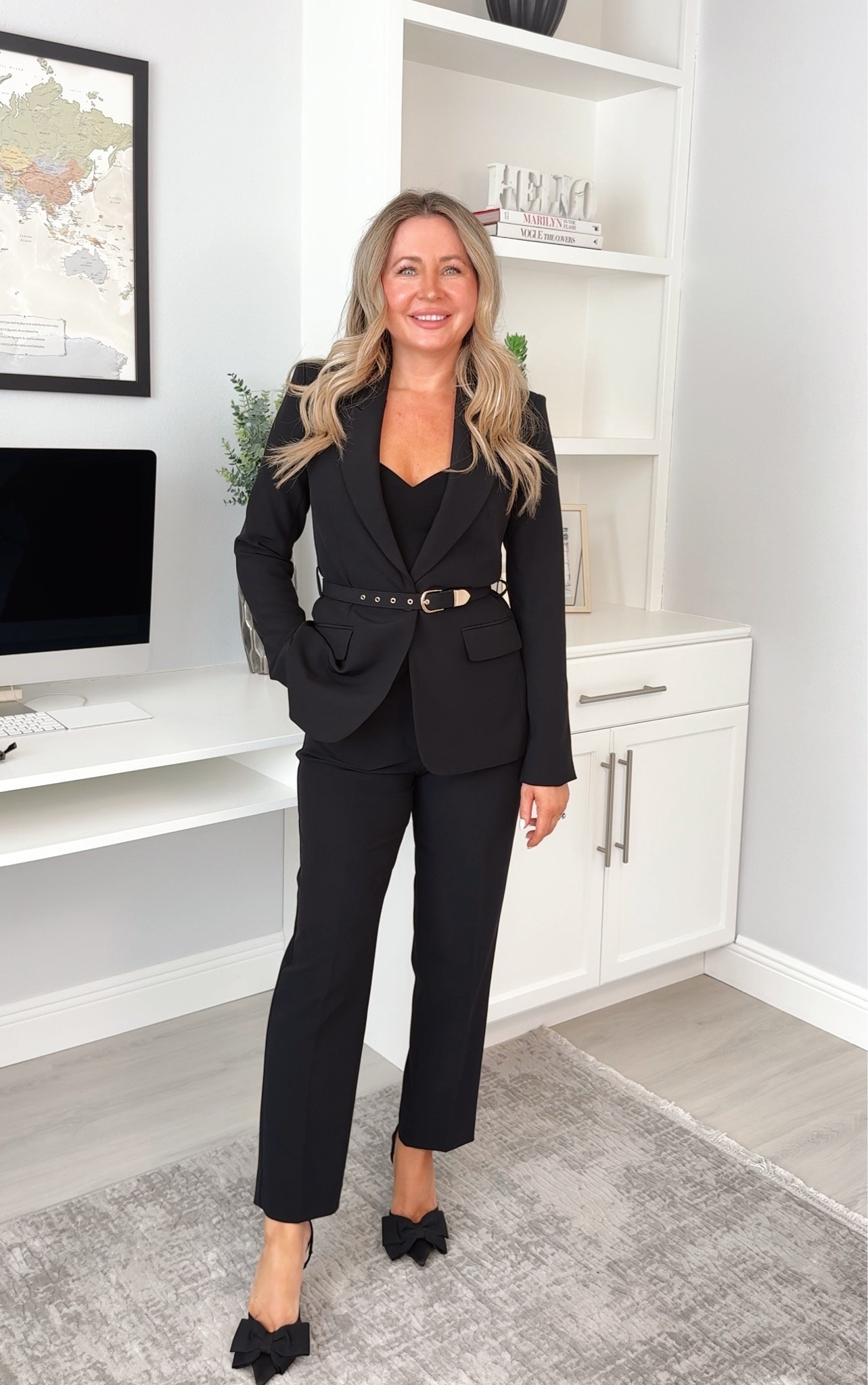 Chic for work! TTS
Wearing a 4 in pants and xsmall in blazer. 
Love the ankle length. Great fabric and quality!

#dresstoexpress #gifted #office #blazer #suit #work

#LTKWorkwear #LTKgrwm #LTKootd
