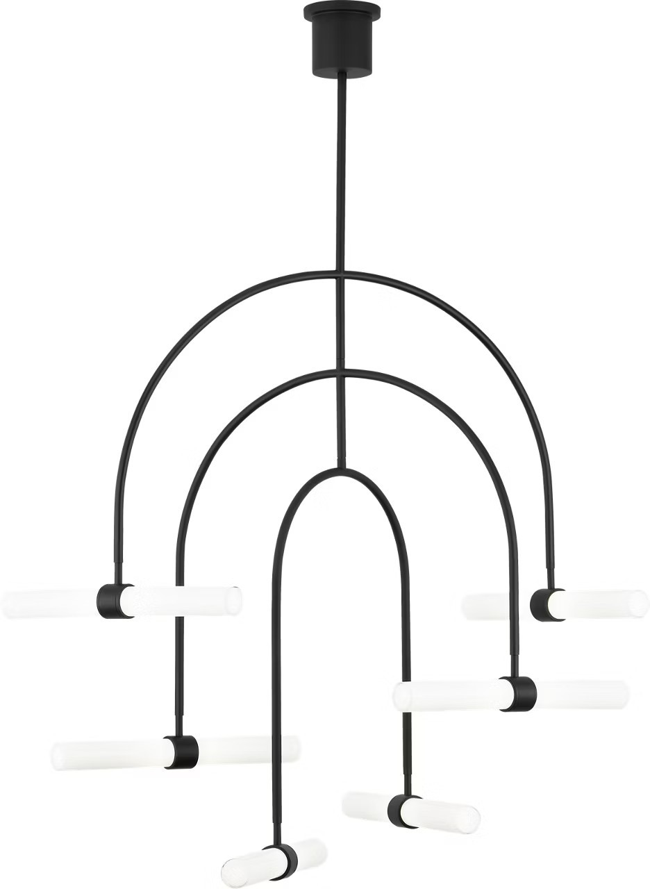 Calumn 6-Light Chandelier 6-Light Nightshade Black 3000K 90 CRI integrated led 90 cri 3000k 120vVisual Comfort | Visual Comfort