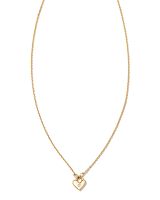 Tiny Heart Padlock 14k Yellow Gold Pendant Necklace in White Diamond | Kendra Scott | Kendra Scott