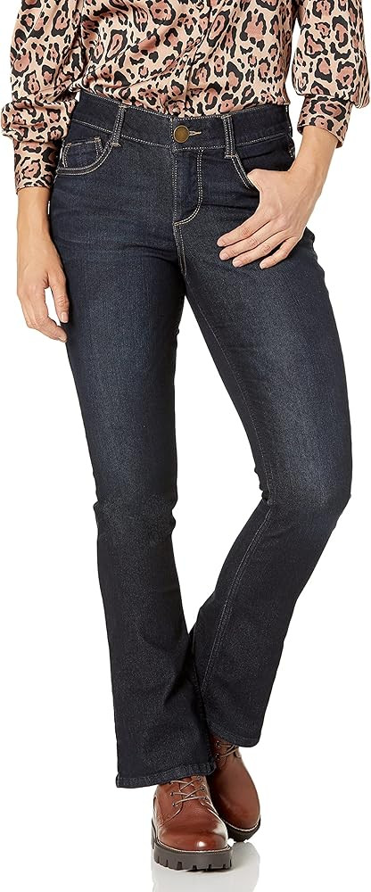 Democracy Women's Petite Plus Size Ab Solution Itty Bitty Boot Jean | Amazon (US)