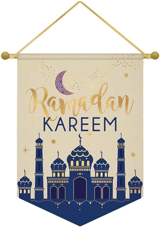 amscan 242170 Eid Ramadan Kareem Canvas Banner 28cm x 38cm-1 Pc | Amazon (UK)