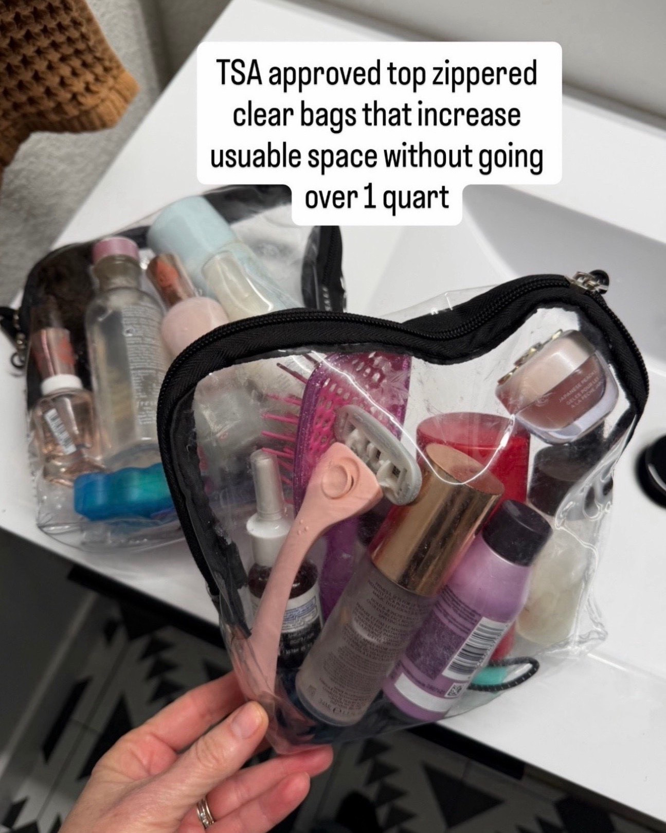 Favorite clear zippered bags for trips travel faves

#LTKOver40