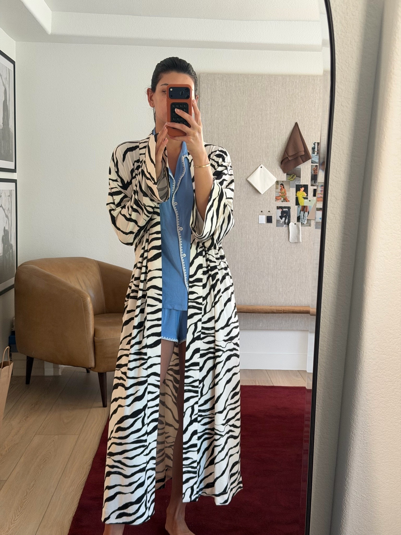 M in pjs
S in robe