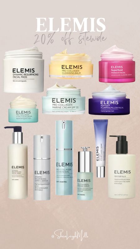 20% off sitewide sale!

#salealert #beauty #skincare #elemis #elemissale #moisturizer #eyecream #resurfacingpads #memorialdaysale 

#LTKFindsUnder100 #LTKSaleAlert #LTKBeauty