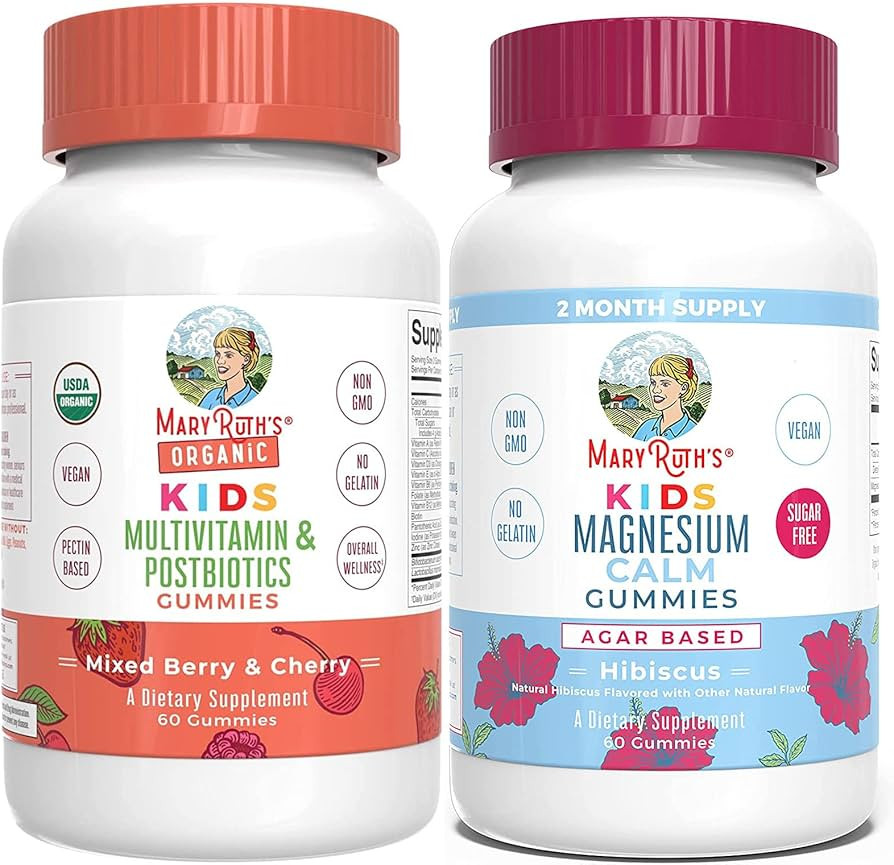 MaryRuth Organics USDA Organic Multivitamin Gummies + Postbiotics & Magnesium Citrate Gummies for... | Amazon (US)
