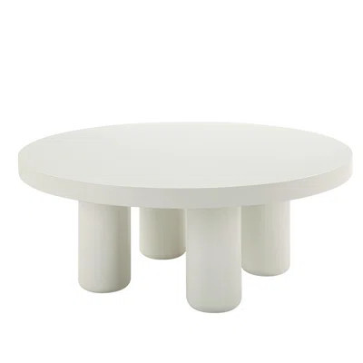 Modern White Table - With A Thickened And Stable Top Coffee Enhancing Aesthetic Of Your Space | Wayfair North America