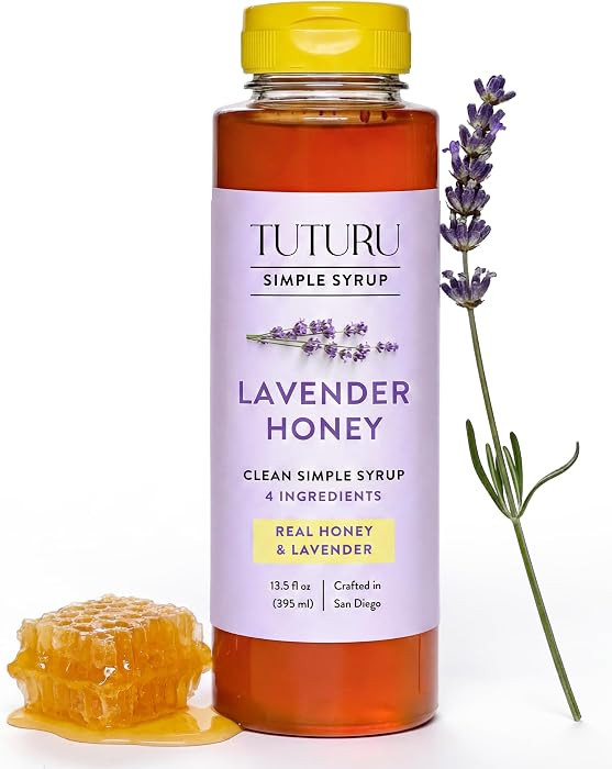 TUTURU Lavender Honey Simple Syrup for Cocktails, Lattes & Drinks \u2013 Lavender Syrup for Coffe... | Amazon (US)