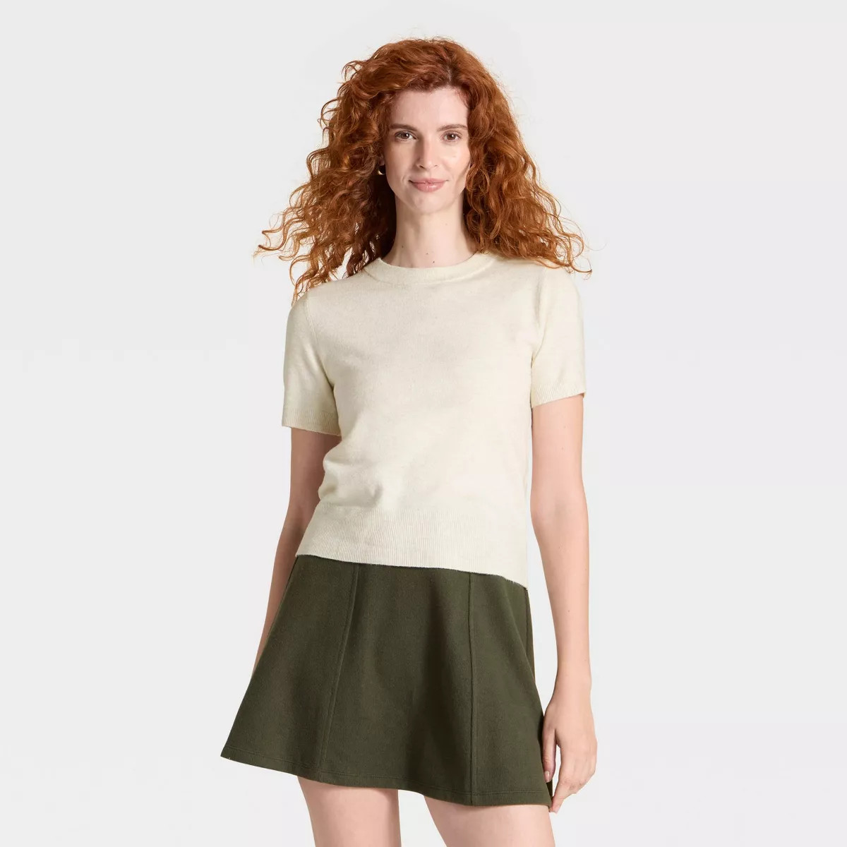 Women's Short Sleeve Cozy Knit T-Shirt - A New Day™ | Target