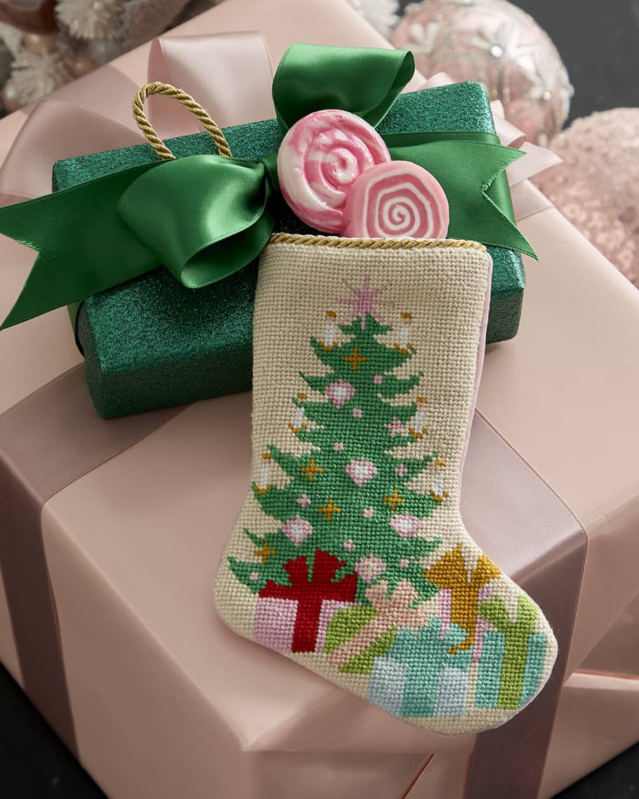 Bauble Stockings x Sainty Nelsen "The Christmas Morning" Mini Bauble Stocking | Neiman Marcus