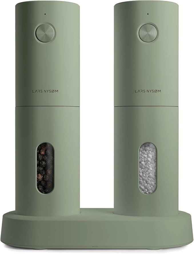 LARS NYSØM Electric Salt and Pepper Grinder Set I Automatic Salt and Pepper Mills with Adjustabl... | Amazon (US)