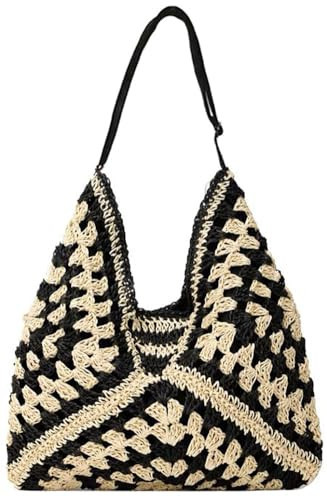 Straw Hobo Bags for Women Straw Tote Bag Stylish Summer Beach Shoulder Bag Designer Hand-woven Bag for Travel 2024 | Amazon (US)