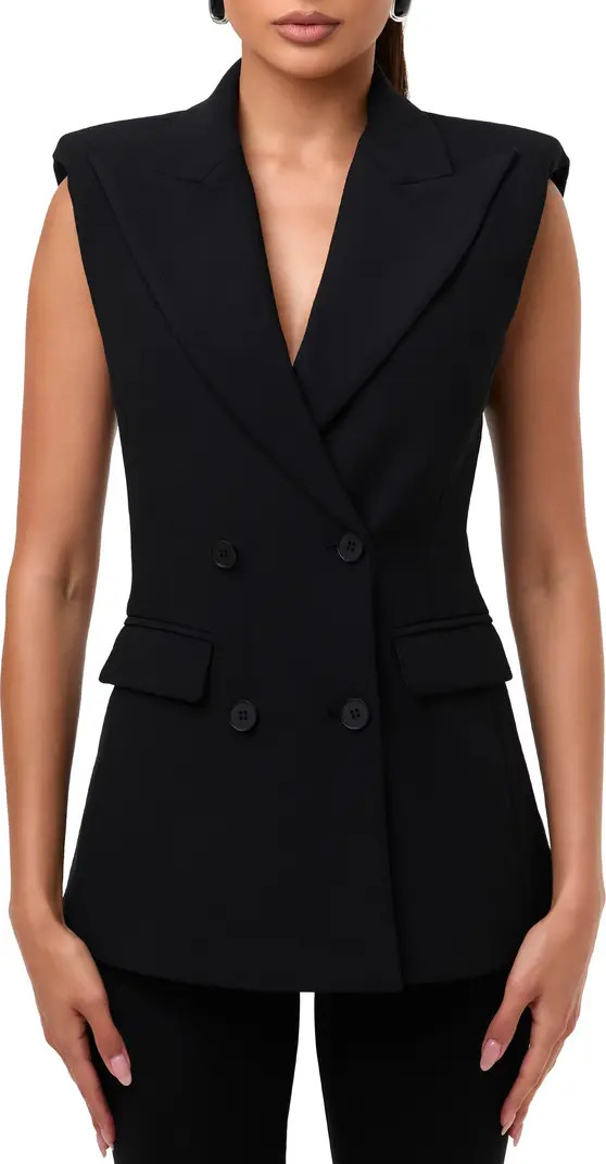 Sleeveless Ponte Blazer Vest | Nordstrom