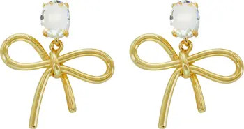 Panacea Crystal Top Bow Drop Earrings | Nordstrom | Nordstrom